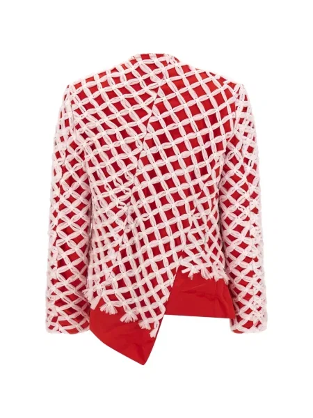 Sacou Comme Des Garçons din tul asimetric roșu