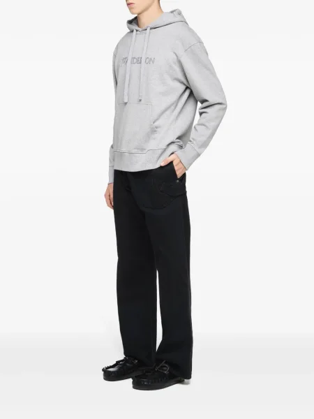 Hanorac cu glugă Jw Anderson cu broderie gri
