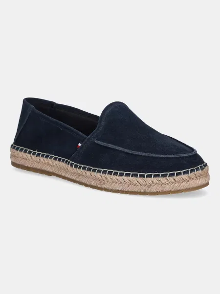Espadrile iz semiša Tommy Hilfiger HILFIGER FLEX ESPA SUEDE LOAFER mornarsko modra