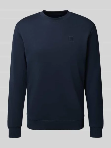 Bluza z prążkowanymi wykończeniami Scotch & Soda granatowa