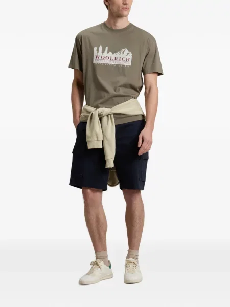 Tricou Woolrich cu autograf verde