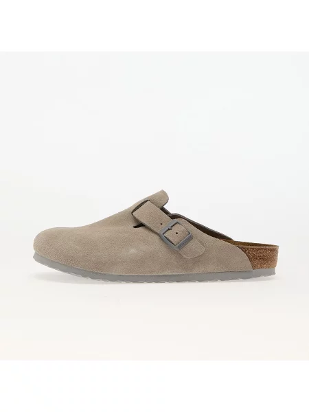 Замшевые кроссовки Birkenstock с камнями серые