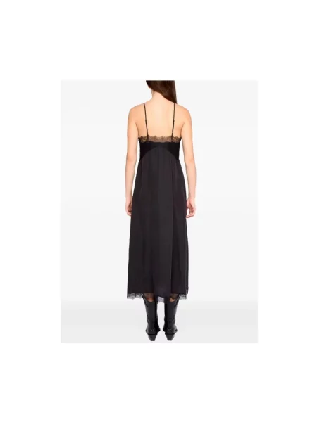 Sukienka midi Zadig & Voltaire koronkowa czarna