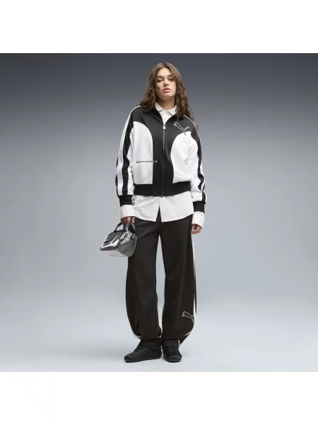 PUMA spodnie dresowe T7 Love Of The Cat Relaxed Barrel OdzieÅ¼ S czarny