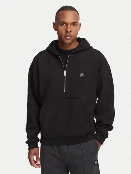 HUGO Pulóver Dabinhood Oversize fekete