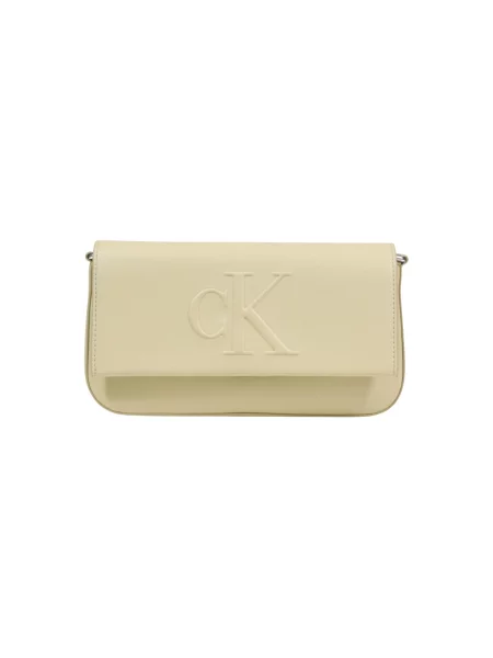 Volnena crossbody torbica Calvin Klein Jeans bež