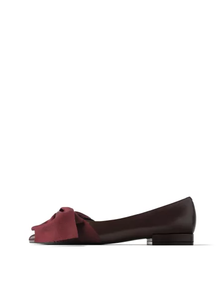 HANDMADE SHOES Balerini QUEEN OF THE NIGHT' roșu
