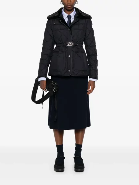 Fustă midi Moncler tricotate până la genunchi albastru