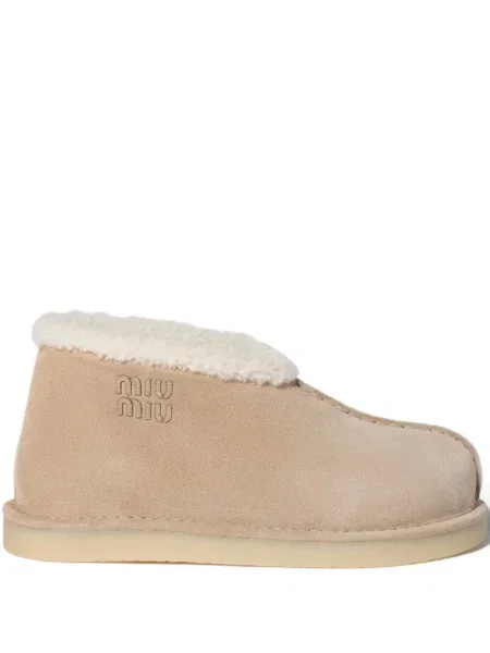Haftowane botki Miu Miu