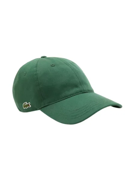 Lacoste czapka z daszkiem gładka zielony