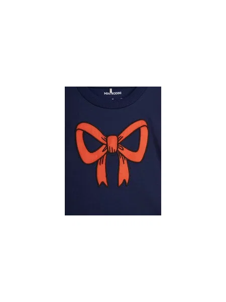 MINI RODINI Marškinėliai Bow Tamsiai Regular Fit mėlyna