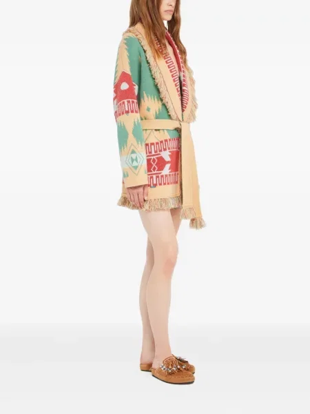 Cardigan Alanui cu franjuri din jacard
