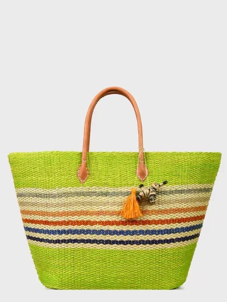 Le Comptoir de la plage Пляжна сумка Kirindy_SGM_VER Солома зелений