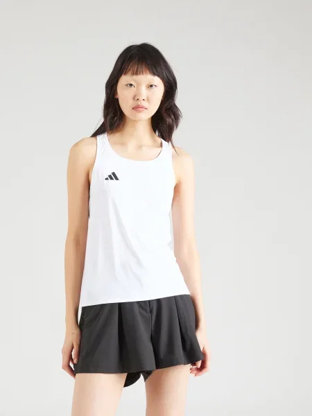 ADIDAS PERFORMANCE Sportiniai marškinėliai be rankovių Adizero Essentials juoda balta