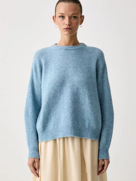 Weekend Max Mara pulover pentru femei cu amestec de lână WKDTUONO albastru