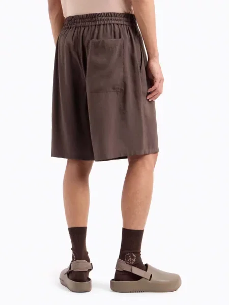 Шорти Emporio Armani Armani Sustainable модал коричневий