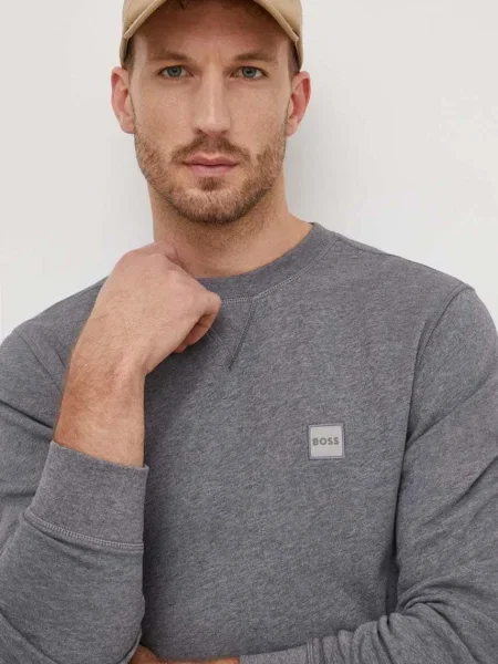 Boss Orange hanorac de barbati gri melanj albastru