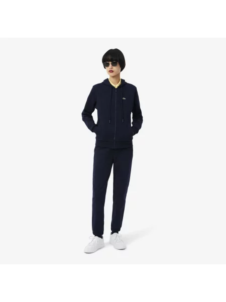 Lacoste Spodnie Dresowe Z Polaru granatowe