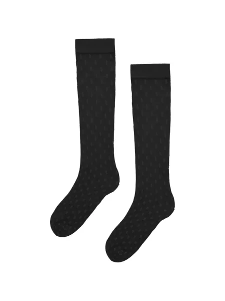 Șosete Wolford cu model floral negru