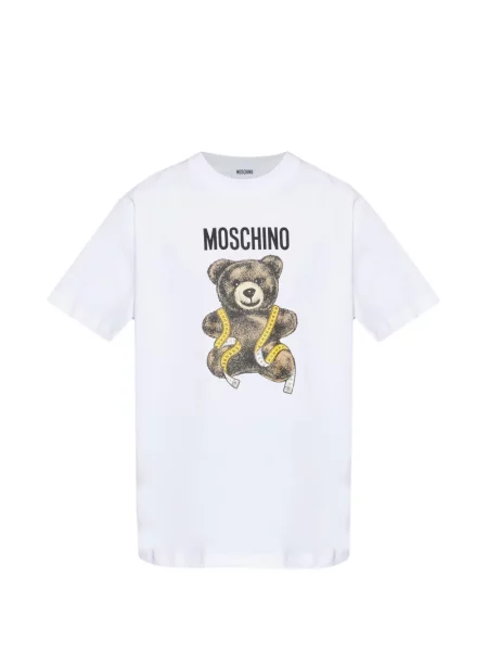 Ursuleț de pluș tricou Moschino cu imagine alb