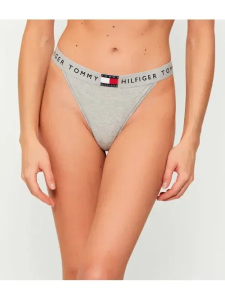Chiloți tanga Tommy Hilfiger gri