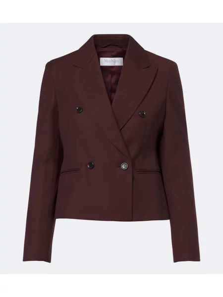 Sacou Max Mara de lână cu două rânduri de nasturi