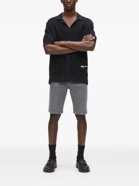 Дънкови шорти Karl Lagerfeld Jeans сиво