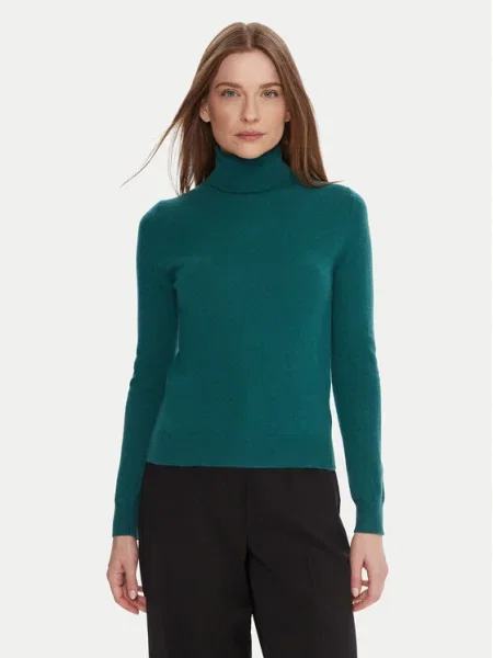 Вълнен пуловер United Colors of Benetton с поло сиво