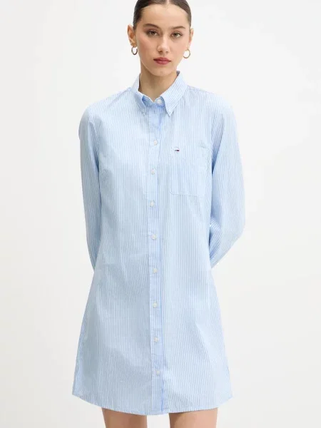 Tommy Jeans rochie din mini drept albastru