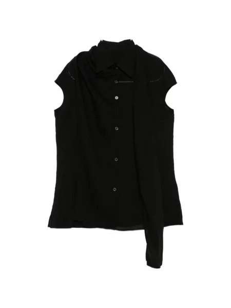 Cămașă Yohji Yamamoto drapată negru