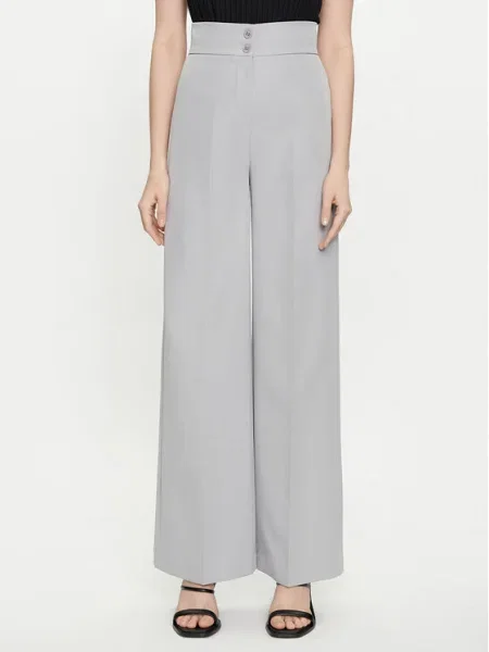 Maryley Pantaloni din Wide Leg gri