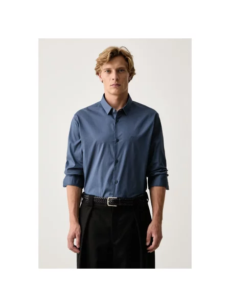 Armani Exchange koszula z niebieska