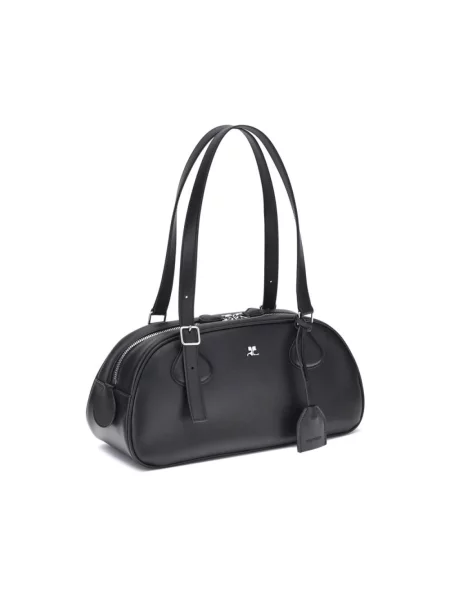 Torebka Courreges z logo czarna