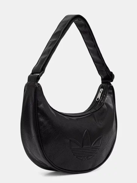 Adidas Geantă Adicolor Half Crescent Bag Metallic Pu negru