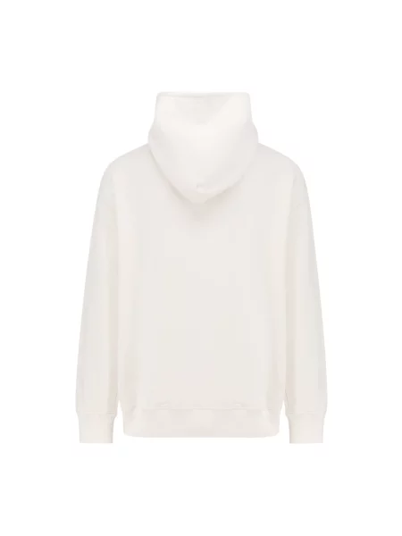 Bluza z kapturem Mm6 Maison Margiela z kapturem biała