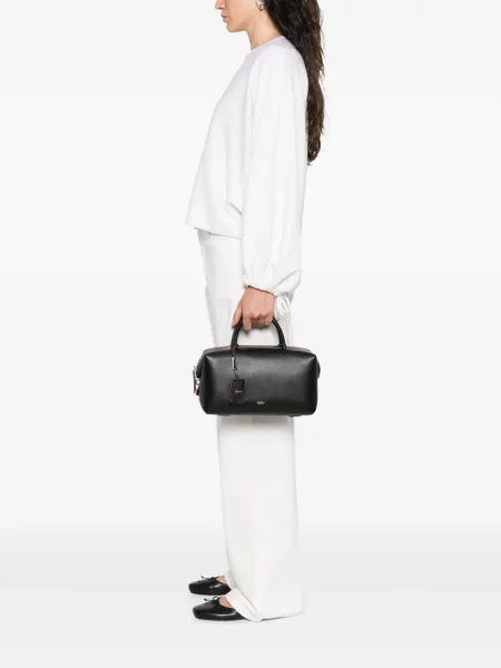 Geanta de piele Max Mara din piele negru