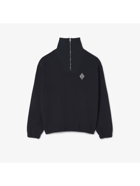 Lacoste Bluza Half Zip Loose Fit czarna