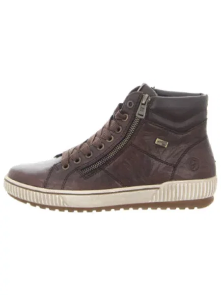 Sneakersy Remonte skórzane brązowe