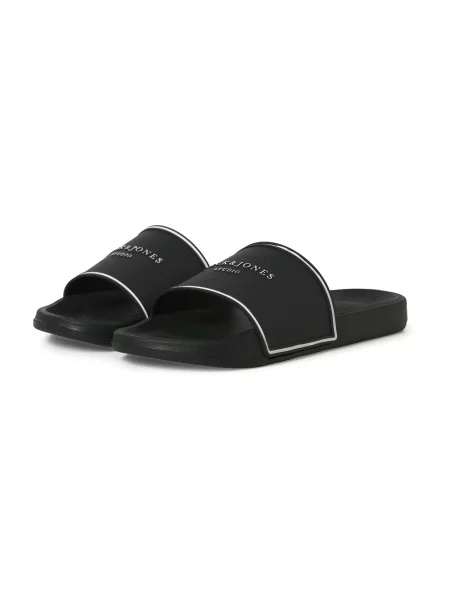 JACK & JONES Saboți negru alb