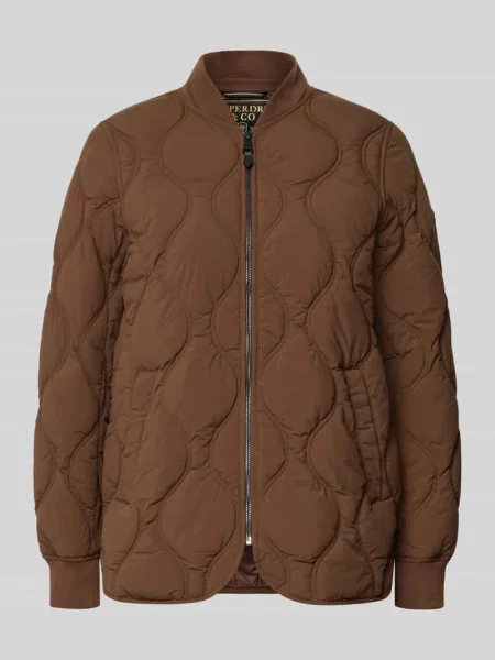 Kurtka pikowana ze stójką i wpuszczanymi Superdry