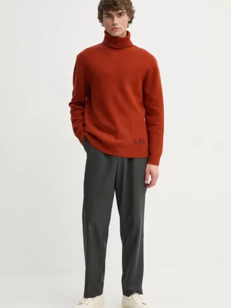 Вовняний светр A.P.C. pull walter помаранчевий