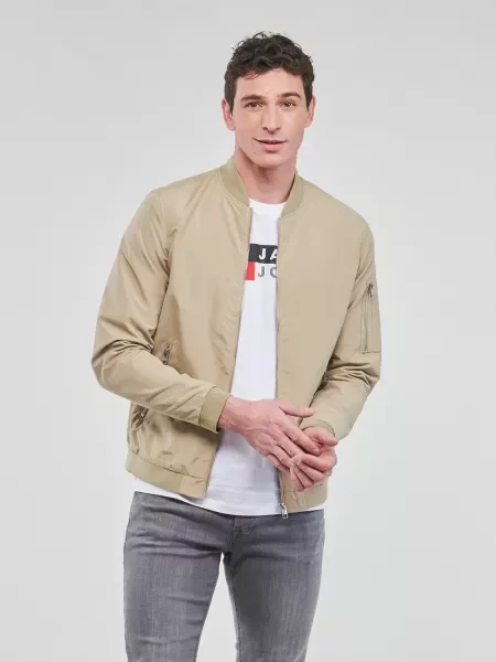 JACK & JONES Přechodná bunda Rush světle hnědá