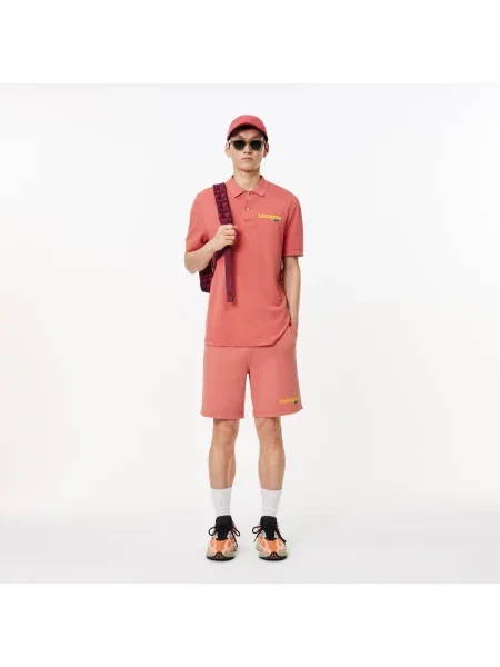 Lacoste Koszulka Polo O Regularnym Kroju Z Nadrukiem czerwony