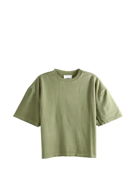 Tricou The Elder Statesman cu decolteu rotund verde