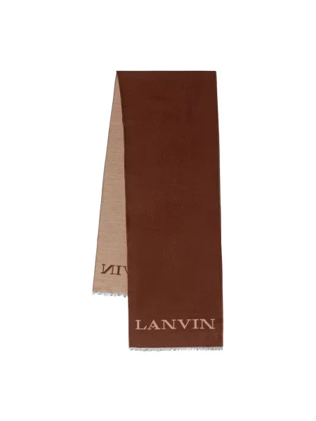 Lanvin szalik wełniany brązowa