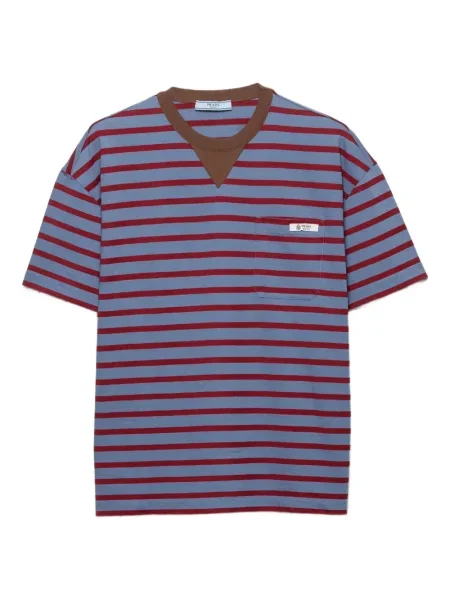 Tricou Prada cu dungi albastru