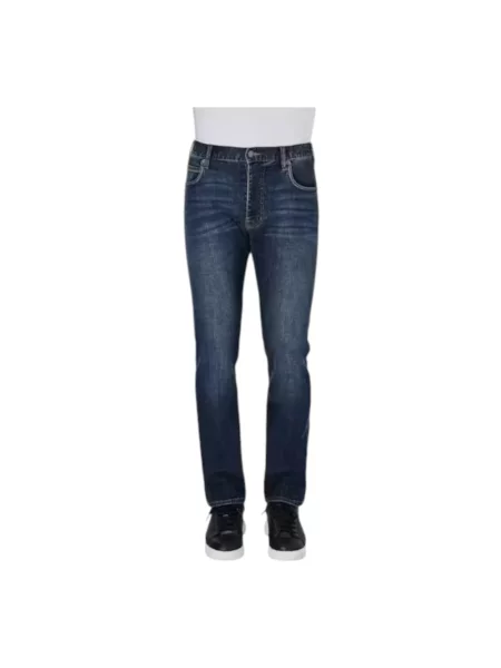 Jeansy straight leg Armani niebieskie