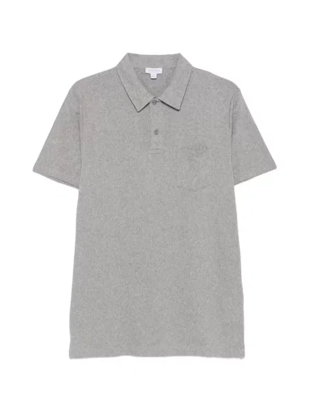 Tricou polo Sunspel gri