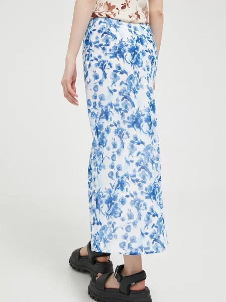 Sukně Abercrombie & Fitch midi áčková modré