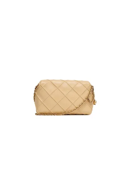 Ročna torba Tory Burch Fleming Small Écru